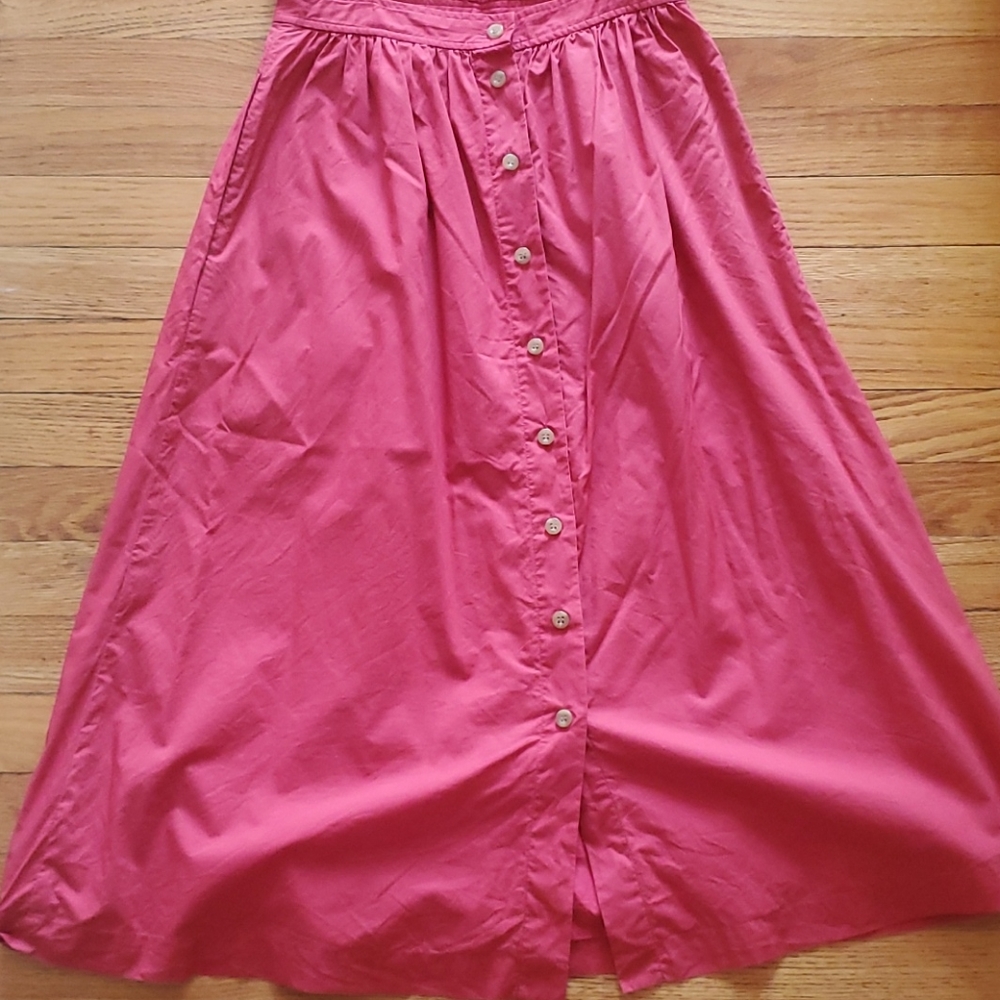 Gorgeous Coral Madewell Open Back Midi Dress - Picture 6 of 9